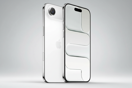 iPhone 17 Air blanco plateado con fondo de estudio