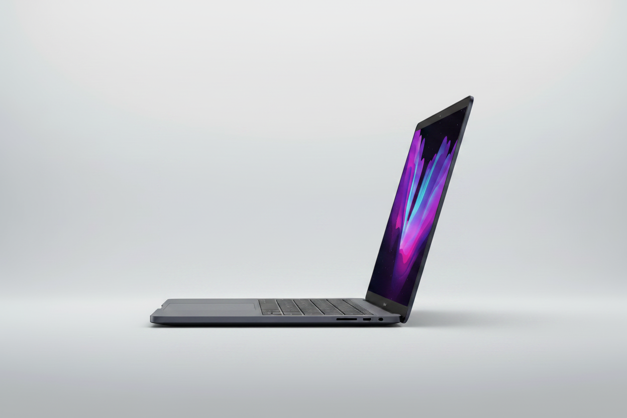MacBook Air 2022 M1 Midnight - Vista Lateral Abierta