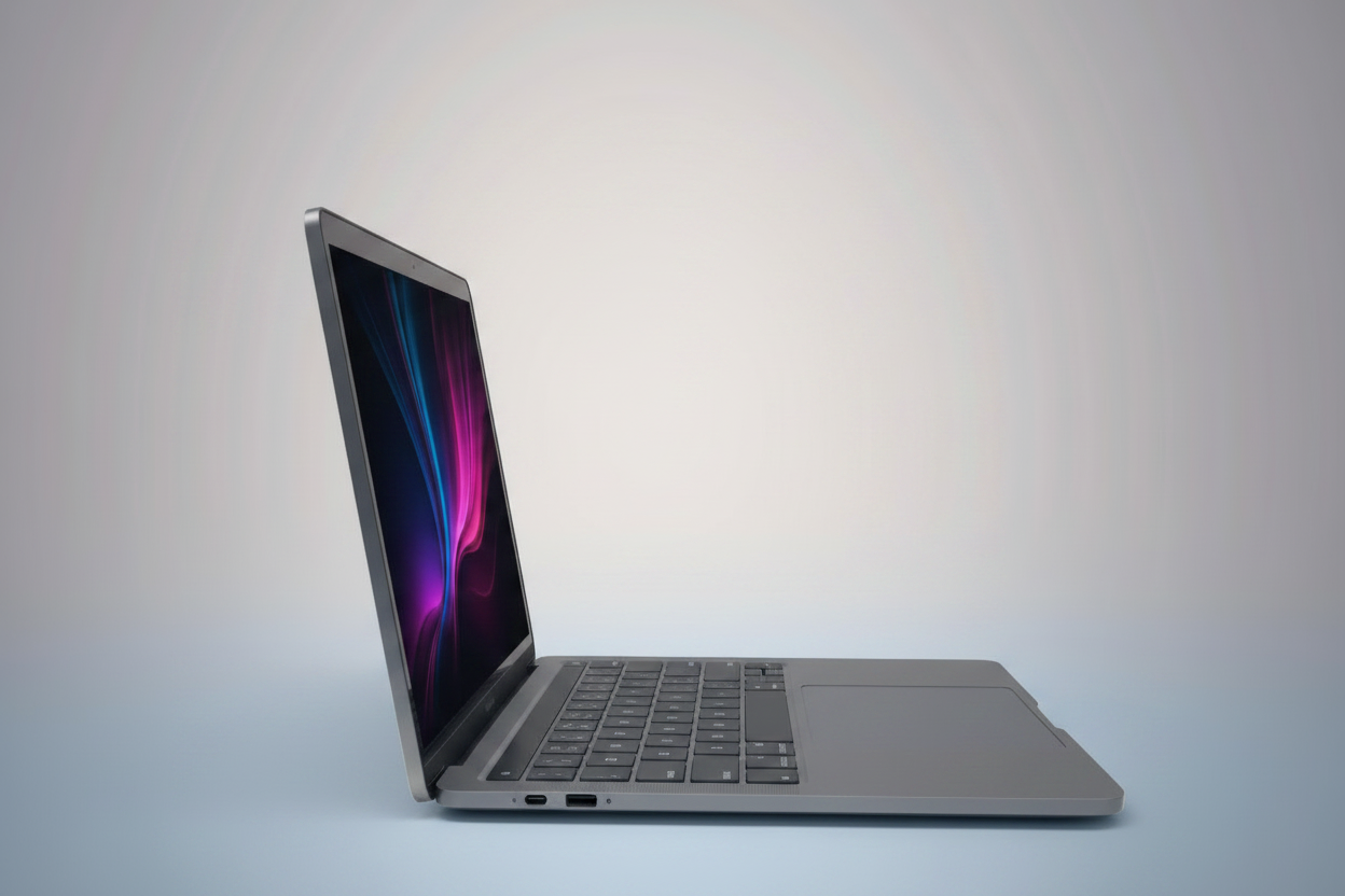 MacBook Pro - Vista Lateral Abierta